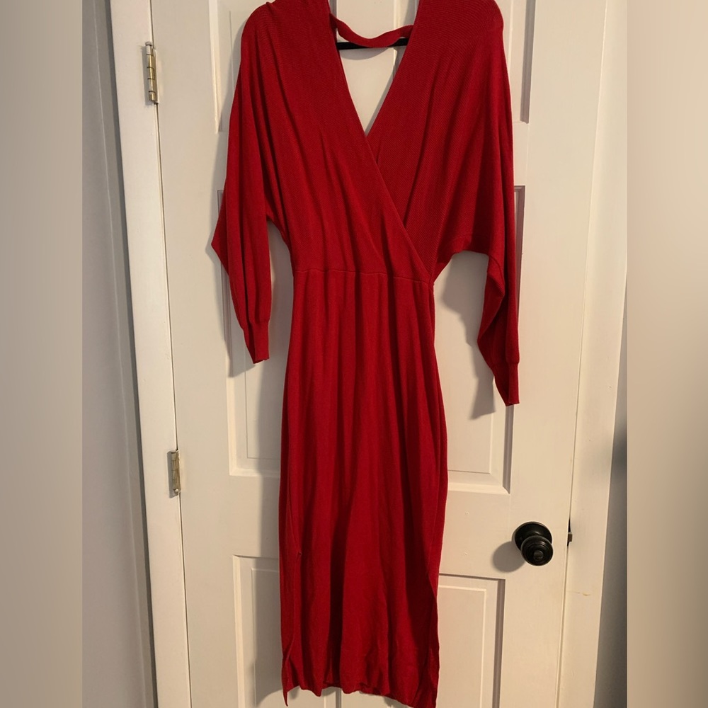 Red Sweater Dres